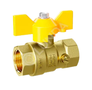 Шаровой кран LD латунь шаровой для манометра газ ВР/ВР G1/2"хG1/2" со спускником Ду15 Ру16 бабочка (30) LD Pride LD 44.350.15.2