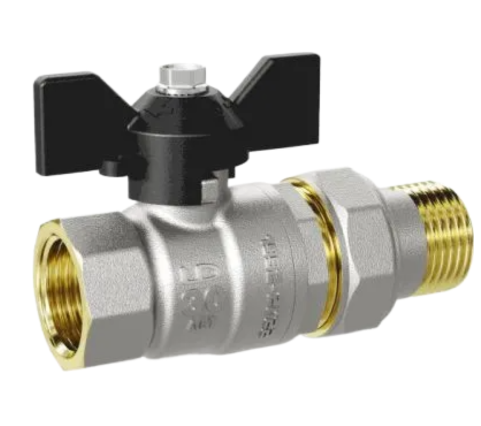 Шаровой кран LD шар лат Pride нк Ду32 Ру25 м/амер полн баб LD 47.32.В-ГШ.Б купить с доставкой по РФ