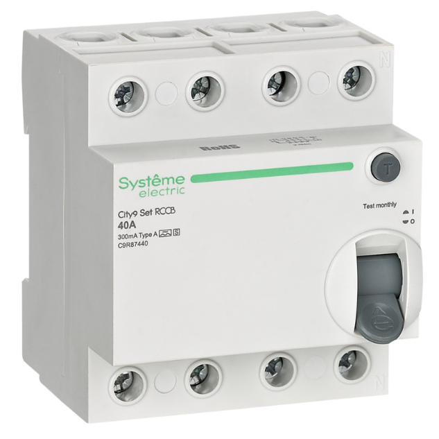 Селективный выключатель дифференциального тока (ВДТ/УЗО) Systeme Electric City9 Set 40А 4P 300мА A-S 400В купить с доставкой по РФ