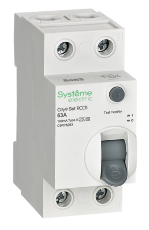 Селективный выключатель дифференциального тока (ВДТ/УЗО) Systeme Electric City9 Set 63А 2P 100мА A-S 230В