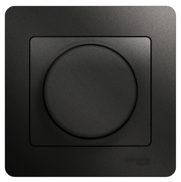 Светорегулятор в сборе Systeme Electric Glossa Антрацит диммер LED, RC, 630Вт/ВА купить с доставкой по РФ