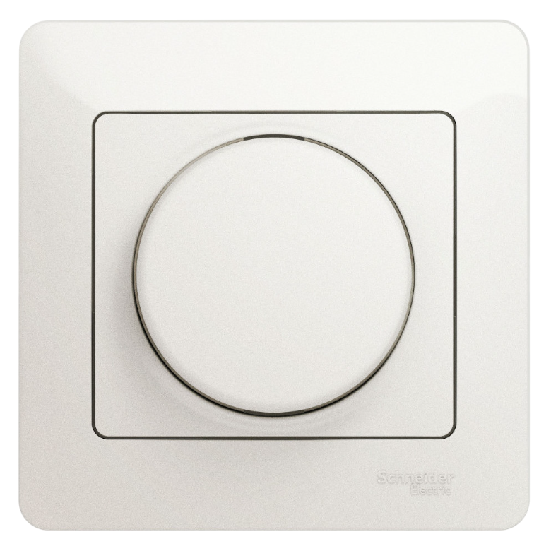 Светорегулятор поворотный Systeme Electric GLOSSA 300Вт перламутр в сборе купить с доставкой по РФ