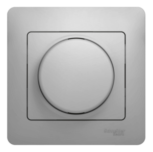 Диммер поворотный в сборе Systeme Electric GLOSSA 300Вт алюминий