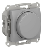 Светорегулятор (диммер) Systeme Electric GLOSSA скрытой установки поворотно-нажимной LED RC 400Вт механизм алюминий купить с доставкой по РФ