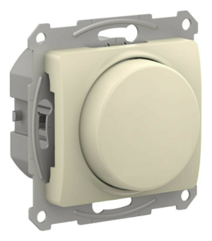 Светорегулятор (диммер) Systeme Electric GLOSSA скрытой установки поворотно-нажимной LED RC 400Вт механизм бежевый