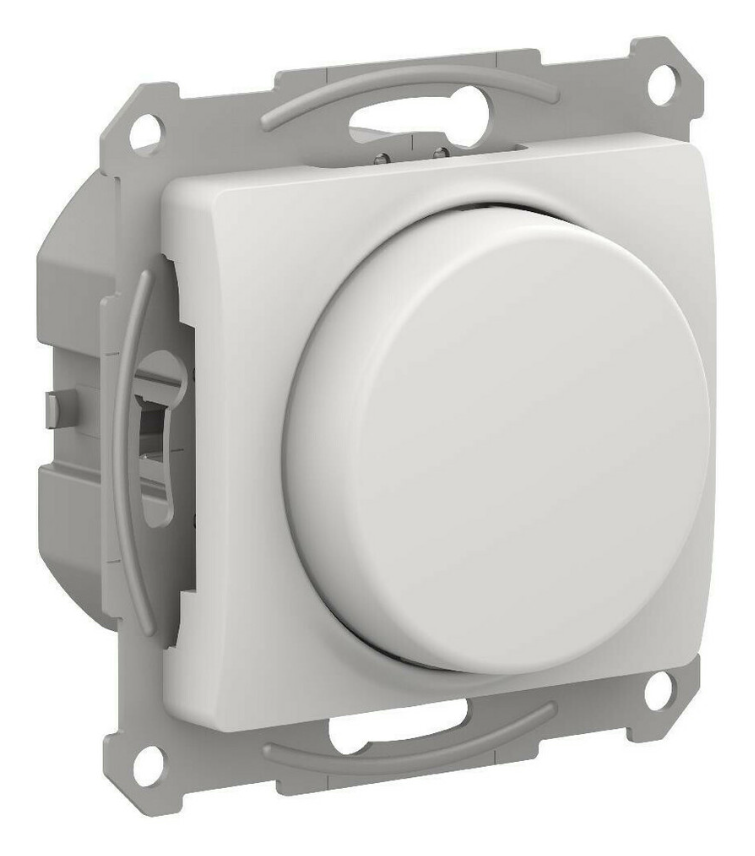Светорегулятор (диммер) Systeme Electric GLOSSA скрытой установки поворотно-нажимной LED RC 400Вт механизм белый купить с доставкой по РФ
