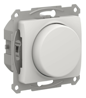 Светорегулятор (диммер) Systeme Electric GLOSSA скрытой установки поворотно-нажимной LED RC 400Вт механизм белый