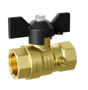 Шаровой кран LD PRIDE Кран д/маном шаровой 1/2''вн - М20x1,5 с бабочкой, со спуском