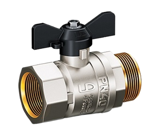 Шаровой кран LD Pride Кран шаровой латунный 47.20.B-Н.Б, вн./нар.резьба, ручка-бабочка, 3/4" LD 47.302.20 купить с доставкой по РФ