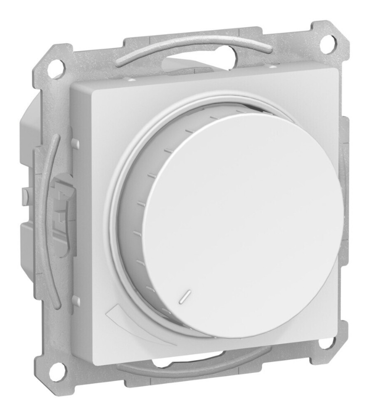 Светорегулятор (диммер) повор-нажим Systeme Electric AtlasDesign Лотос, LED, RC, 400Вт, механизм купить с доставкой по РФ