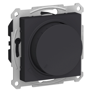 Светорегулятор (диммер) Systeme Electric ATLASDESIGN скрытой установки поворотно-нажимной LED RC 400Вт механизм карбон