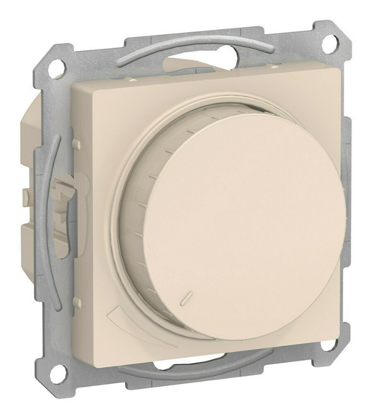 Светорегулятор (диммер) Systeme Electric ATLASDESIGN скрытой установки поворотно-нажимной LED RC 400Вт механизм бежевый купить с доставкой по РФ