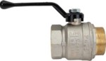 Шаровой кран LD Кран шаровой латунь никель Pride Ду 50 Ру25 ВР НР 007-8004 купить с доставкой по РФ