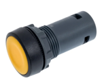 Кнопка Systeme Electric SB7 моноблочная 22мм черная с возвратом, пластик, 1НО, IP65, желтая купить с доставкой по РФ