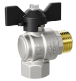 Кран шаровой латунный LD Pride 47.15.В-Н.У.Б Ду15 Ру40 угловой, вн-нр, (бабочка) купить с доставкой по РФ