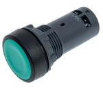 Кнопка Systeme Electric SB7 моноблочная 22мм зеленая с возвратом, пластик, 1НО+1НЗ, IP65 купить с доставкой по РФ