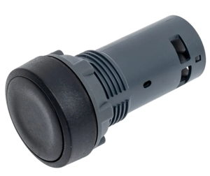 Кнопка Systeme Electric SB7 моноблочная 22мм черная с возвратом, пластик, 1НО, IP65