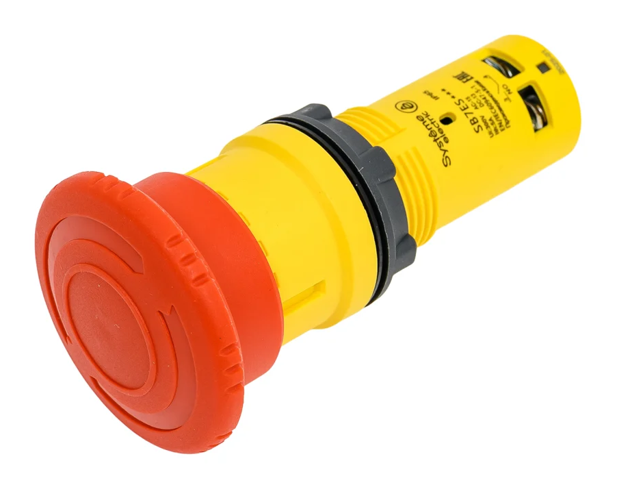 Кнопка аварийного останова Systeme Electric SB7 моноблочная 22мм красная, Ø40, повернуть для возвр, пластик, 1НО+1НЗ купить с доставкой по РФ