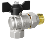 Шаровой кран LD 3/4"- 20 ВР-ГШ американка бабочка угловой LD Pride купить с доставкой по РФ