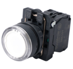 Кнопка Systeme Electric SB5 с подсветкой в сборе модульная 22мм белая пластик 24ВDC 1НО купить с доставкой по РФ