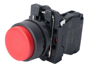 Кнопка Systeme Electric SB5 в сборе модульная 22мм выступающая красная с возвратом пластик 1НО