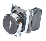 Кнопка Systeme Electric SB4 в сборе модульная 22мм черная металл 1НО с марк стрелка вниз купить с доставкой по РФ