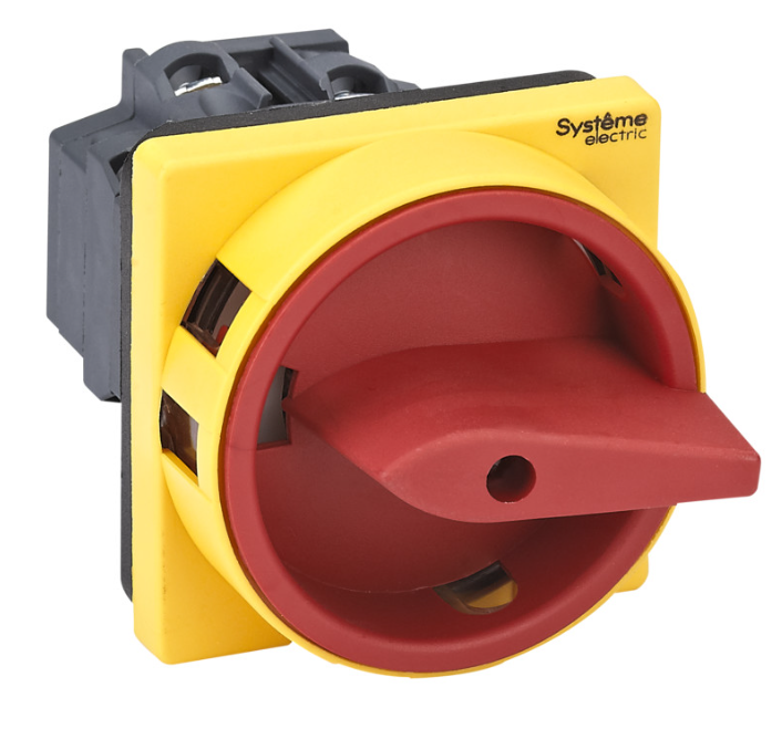 Выключатель-разъединитель Systeme Electric 3p 20a с красной рукояткой на дверцу 4 винтами купить с доставкой по РФ