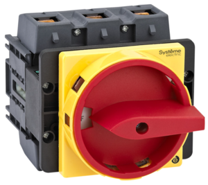 Выключатель-разъединитель Systeme Electric 3p 175a с красной рукояткой на дверцу 4 винтами