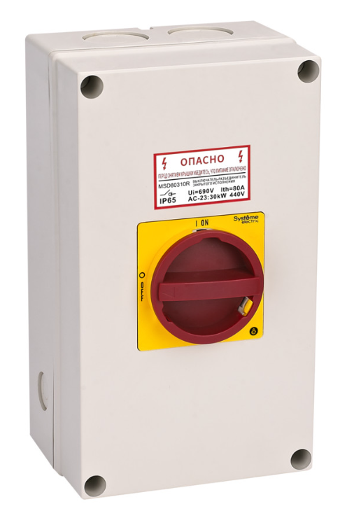 Главный/аварийный выключатель-разъединитель Systeme Electric 3p 100a закрытого исполнения ip65 купить с доставкой по РФ