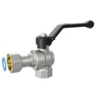 Кран шаровой латунный LD Pride 47.15.В-НкГк.У.Р Ду15 Ру40 угловой, с накидной гайкой (рычаг) купить с доставкой по РФ