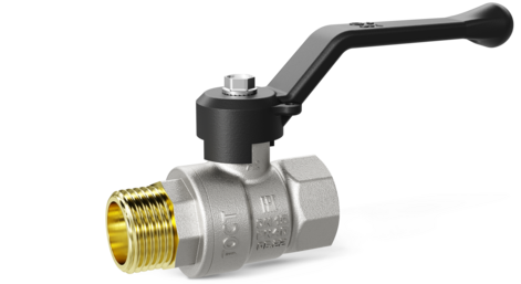 Кран шаровой латунный LD Pride 47.40 Ду40 В-Н рычаг стальной купить с доставкой по РФ