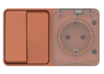 Блок: розетка з/к со шт. 16А, выключатель 2-клав.10А, Systeme Electric AtlasDesign PROFI IP54 О/У терракотовый купить с доставкой по РФ
