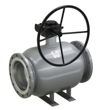 Кран шаровой цельносварной LD фланцевое соединение с редуктором неполнопроходной Ду200 Ру16 купить с доставкой по РФ