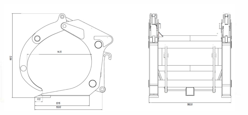 Бревнозахват на фронтальный погрузчик GreatRock FLG-1500 заказать со складов по всей России
