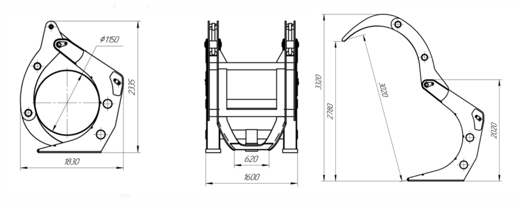 Бревнозахват на фронтальный погрузчик GreatRock FLG-2200 заказать со складов по всей России