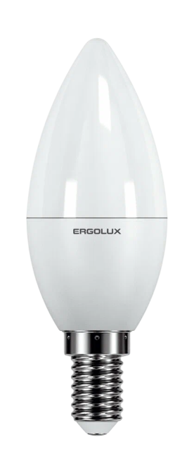 Светодиодная лампа Ergolux LED-C35-10W-E14-4K (Свеча 10Вт E14 4500K 220-240В промо)