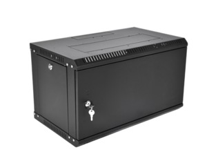 Шкаф телекоммуникационный настенный 19" 9U ЦМО ШРН-Э-9.500.1-9005 металлическая дверь черный