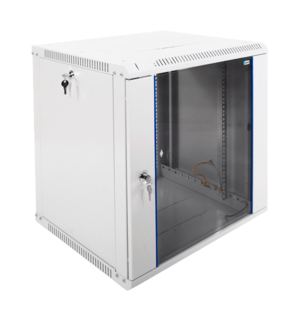 Шкаф коммутационный настенный 19" 12U ЦМО ШРН-Э-12.500 стеклянная дверь серый