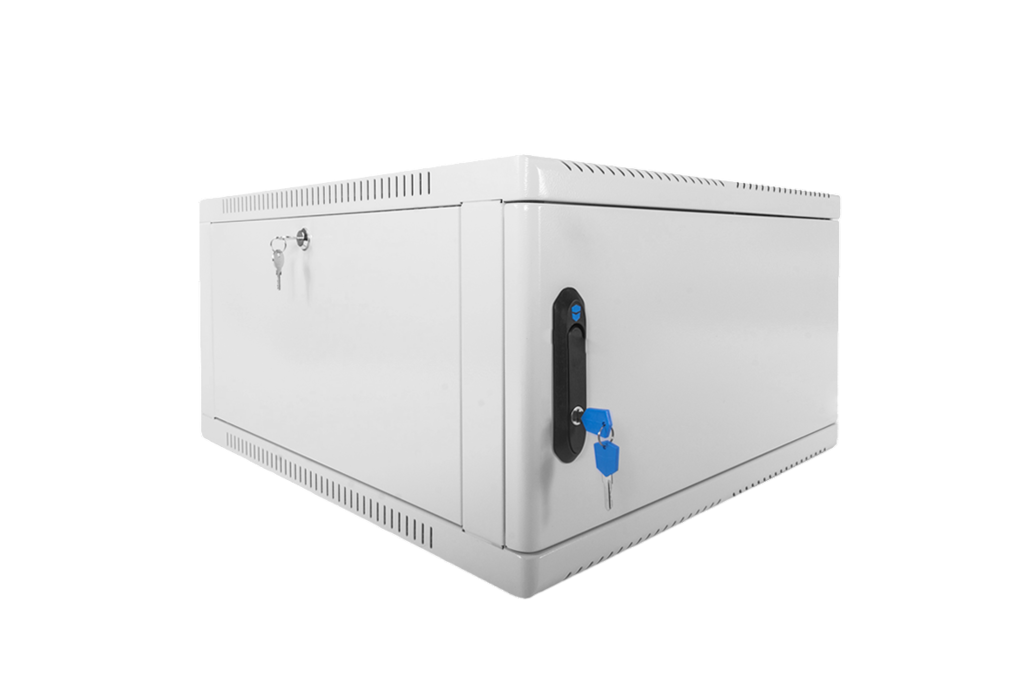 Шкаф коммутационный настенный 19" 6U ЦМО ШРН-6.500.1 металлическая дверь серый купить с доставкой по РФ