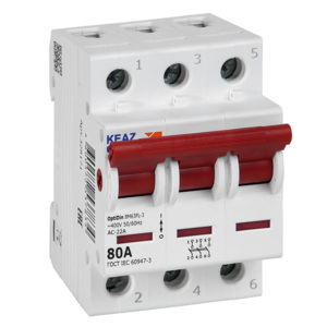 Рубильник КЭАЗ модульный OptiDin BM63PL-380-УХЛ3