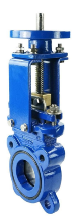 Задвижка шиберная DN.ru GVKN1331N-2W-Fb-ISO Ду80 Ру10 двусторонняя, межфланцевая, шпиндель - невыдвижной, корпус - чугун GGG40, шибер - нержавеющая сталь 304, уплотнение - NBR, с ISO-фланцем и голым штоком, круглый шток 16, F10 купить с доставкой по РФ