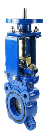 Задвижка шиберная DN.ru GVKN1331N-2W-Fb-ISO Ду100 Ру10 двусторонняя, межфланцевая, шпиндель - невыдвижной, корпус - чугун GGG40, шибер - нержавеющая сталь 304, уплотнение - NBR, с ISO-фланцем и голым штоком, круглый шток 18, F10