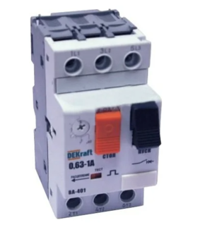 Выключатель автоматический для защиты электродвигателей Dekraft ВА 401 1-1.6А 50кА