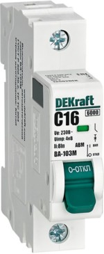 Выключатель автоматический без теплозащиты 1P 16А х-ка C 6кА ВА-103M купить с доставкой по РФ