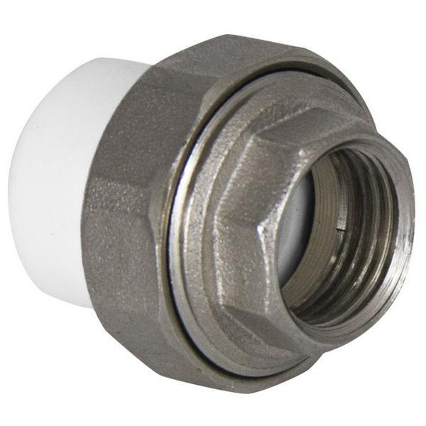 Муфта TEBO бел. PP-R комбин. разъемная (Американка) 20х3/4" ВР O-ring купить с доставкой по РФ