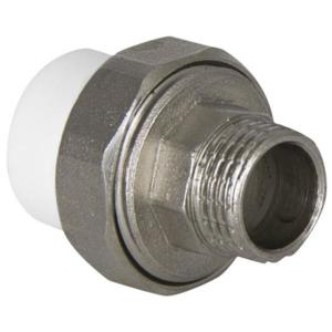 Муфта TEBO бел. PP-R комбин. разъемная (Американка) 20х1/2" НР O-ring (20/200)