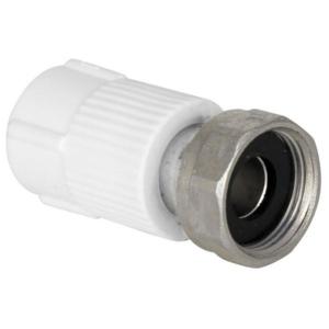 Муфта TEBO бел. PP-R с накидной гайкой 20x1/2" (мет.штуцер) (40/240)