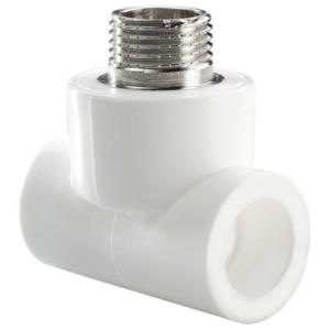 Тройник TEBO бел. PP-R комб. 25х3/4" НР (10/80)