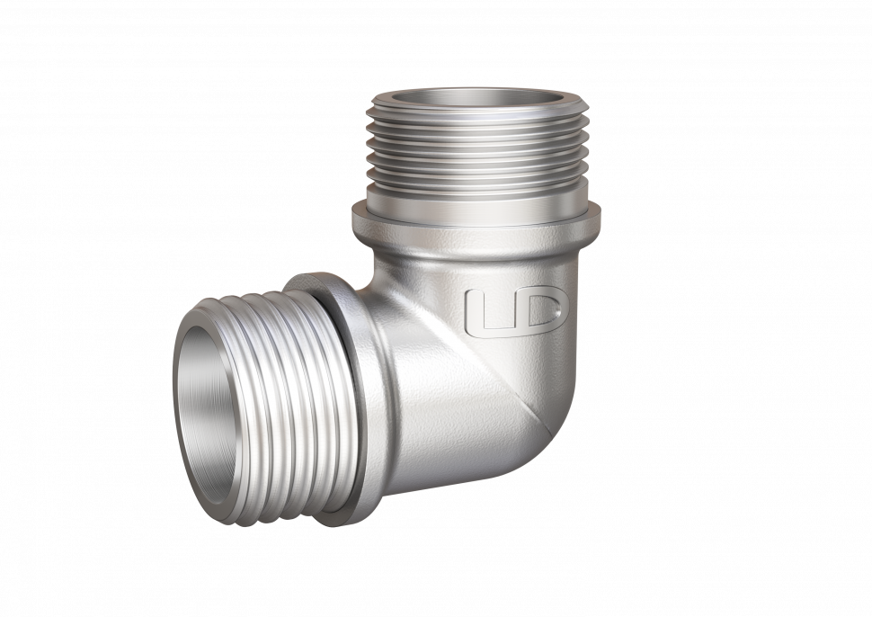 Угол 90 гр LD Pride DN15 (1/2") НР/НР латунь никель купить с доставкой по РФ