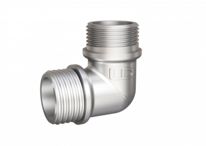 Угол 90 гр LD Pride DN15 (1/2") НР/НР латунь никель